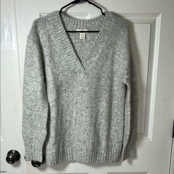 H&M Gray V-Neck Sweater - Picture 1 of 5